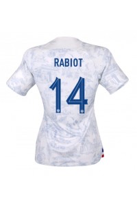 Ranska Adrien Rabiot #14 Jalkapallovaatteet Naisten Vieraspaita MM-kisat 2022 Lyhythihainen